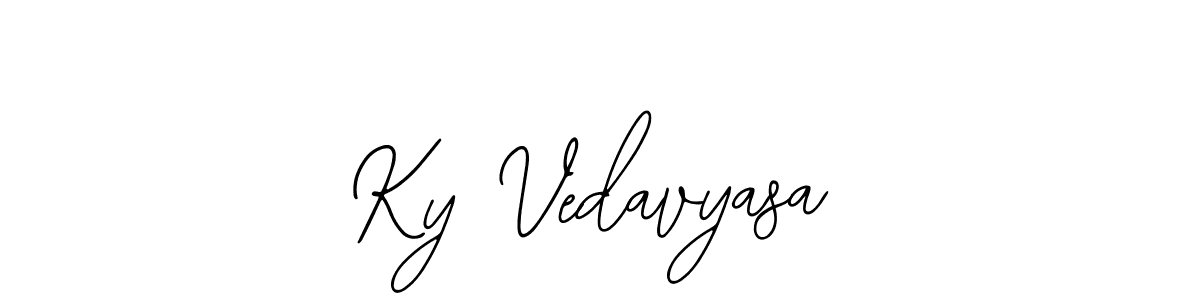 Create a beautiful signature design for name Ky Vedavyasa. With this signature (Bearetta-2O07w) fonts, you can make a handwritten signature for free. Ky Vedavyasa signature style 12 images and pictures png