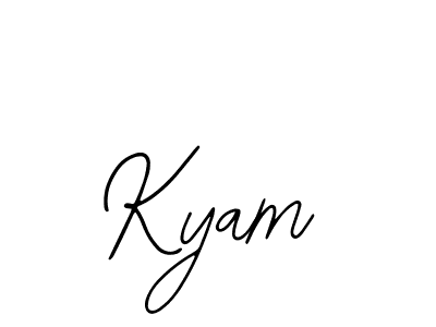 Use a signature maker to create a handwritten signature online. With this signature software, you can design (Bearetta-2O07w) your own signature for name Kyam. Kyam signature style 12 images and pictures png