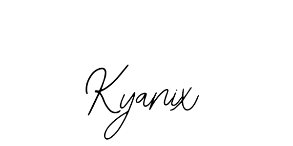 Similarly Bearetta-2O07w is the best handwritten signature design. Signature creator online .You can use it as an online autograph creator for name Kyanix. Kyanix signature style 12 images and pictures png