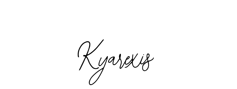 Similarly Bearetta-2O07w is the best handwritten signature design. Signature creator online .You can use it as an online autograph creator for name Kyarexis. Kyarexis signature style 12 images and pictures png