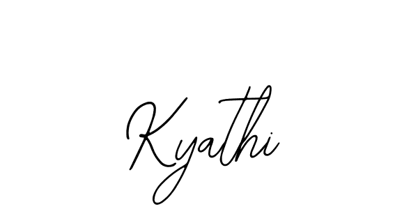 How to make Kyathi name signature. Use Bearetta-2O07w style for creating short signs online. This is the latest handwritten sign. Kyathi signature style 12 images and pictures png