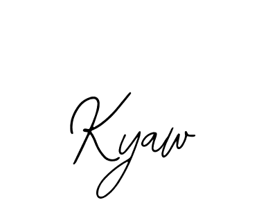 Design your own signature with our free online signature maker. With this signature software, you can create a handwritten (Bearetta-2O07w) signature for name Kyaw. Kyaw signature style 12 images and pictures png