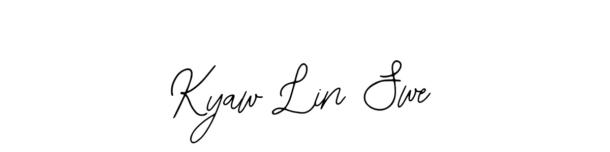 Use a signature maker to create a handwritten signature online. With this signature software, you can design (Bearetta-2O07w) your own signature for name Kyaw Lin Swe. Kyaw Lin Swe signature style 12 images and pictures png