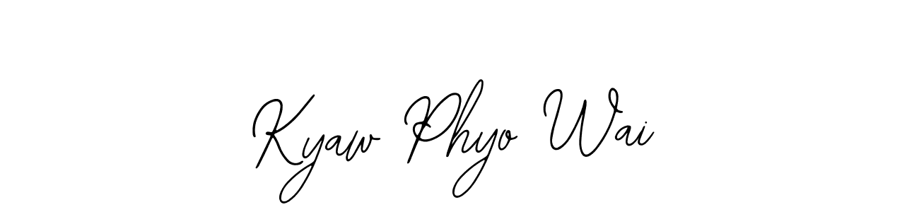 Make a beautiful signature design for name Kyaw Phyo Wai. With this signature (Bearetta-2O07w) style, you can create a handwritten signature for free. Kyaw Phyo Wai signature style 12 images and pictures png
