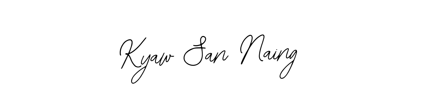 Create a beautiful signature design for name Kyaw San Naing. With this signature (Bearetta-2O07w) fonts, you can make a handwritten signature for free. Kyaw San Naing signature style 12 images and pictures png