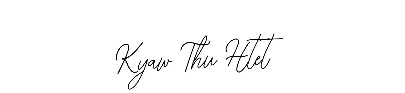 Use a signature maker to create a handwritten signature online. With this signature software, you can design (Bearetta-2O07w) your own signature for name Kyaw Thu Htet. Kyaw Thu Htet signature style 12 images and pictures png