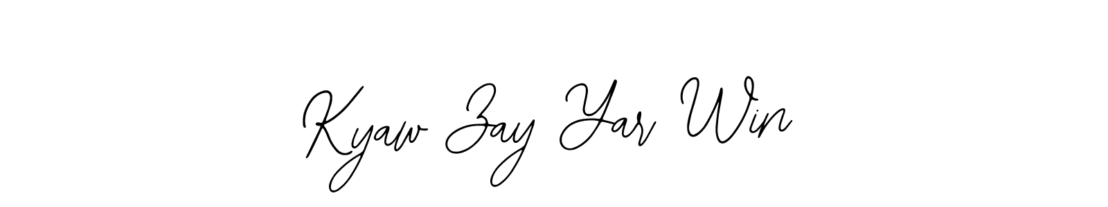 It looks lik you need a new signature style for name Kyaw Zay Yar Win. Design unique handwritten (Bearetta-2O07w) signature with our free signature maker in just a few clicks. Kyaw Zay Yar Win signature style 12 images and pictures png