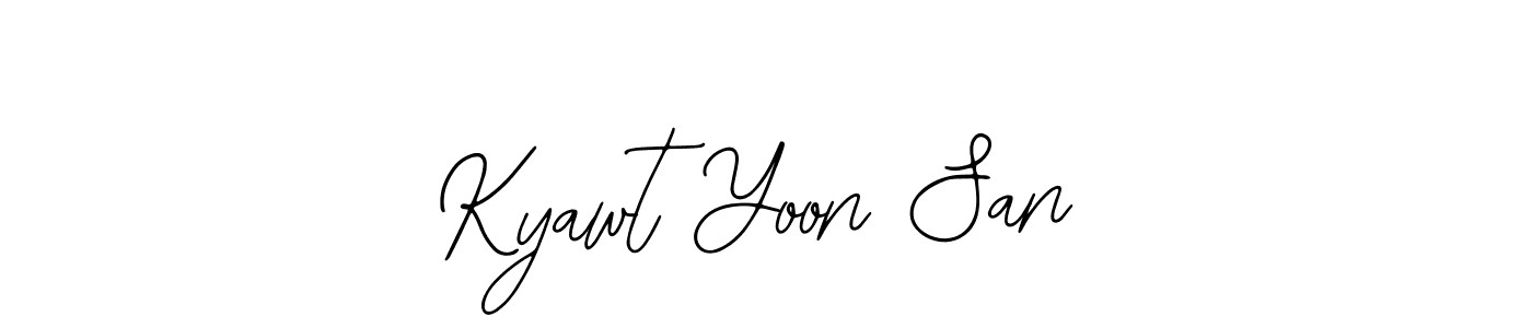 Make a beautiful signature design for name Kyawt Yoon San. With this signature (Bearetta-2O07w) style, you can create a handwritten signature for free. Kyawt Yoon San signature style 12 images and pictures png