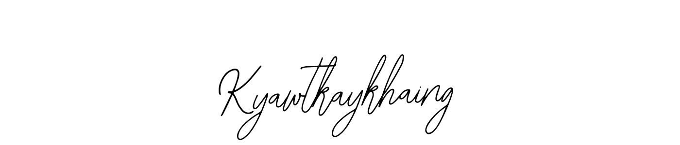 Design your own signature with our free online signature maker. With this signature software, you can create a handwritten (Bearetta-2O07w) signature for name Kyawtkaykhaing. Kyawtkaykhaing signature style 12 images and pictures png