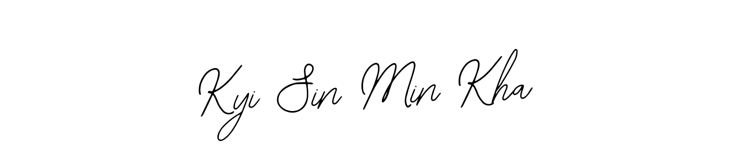 The best way (Bearetta-2O07w) to make a short signature is to pick only two or three words in your name. The name Kyi Sin Min Kha include a total of six letters. For converting this name. Kyi Sin Min Kha signature style 12 images and pictures png