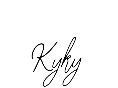 Design your own signature with our free online signature maker. With this signature software, you can create a handwritten (Bearetta-2O07w) signature for name Kyky. Kyky signature style 12 images and pictures png