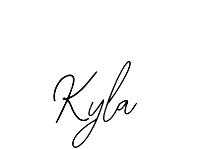 How to make Kyla name signature. Use Bearetta-2O07w style for creating short signs online. This is the latest handwritten sign. Kyla signature style 12 images and pictures png