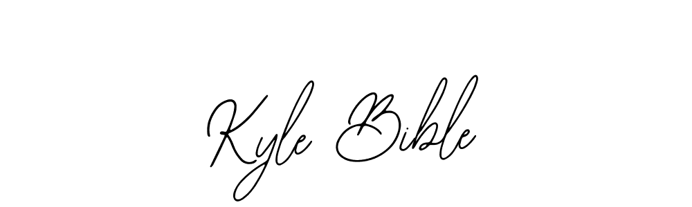 How to make Kyle Bible name signature. Use Bearetta-2O07w style for creating short signs online. This is the latest handwritten sign. Kyle Bible signature style 12 images and pictures png