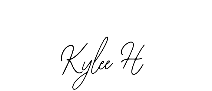 Also we have Kylee H name is the best signature style. Create professional handwritten signature collection using Bearetta-2O07w autograph style. Kylee H signature style 12 images and pictures png