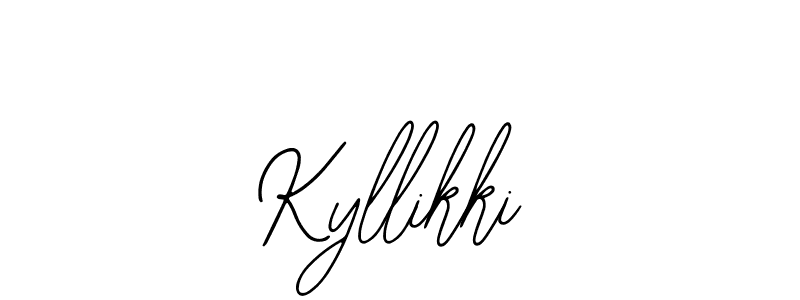 It looks lik you need a new signature style for name Kyllikki. Design unique handwritten (Bearetta-2O07w) signature with our free signature maker in just a few clicks. Kyllikki signature style 12 images and pictures png