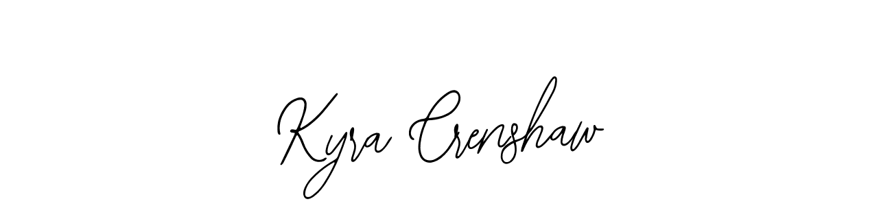 Use a signature maker to create a handwritten signature online. With this signature software, you can design (Bearetta-2O07w) your own signature for name Kyra Crenshaw. Kyra Crenshaw signature style 12 images and pictures png