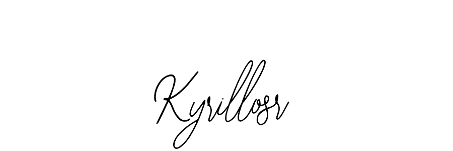 The best way (Bearetta-2O07w) to make a short signature is to pick only two or three words in your name. The name Kyrillosr include a total of six letters. For converting this name. Kyrillosr signature style 12 images and pictures png