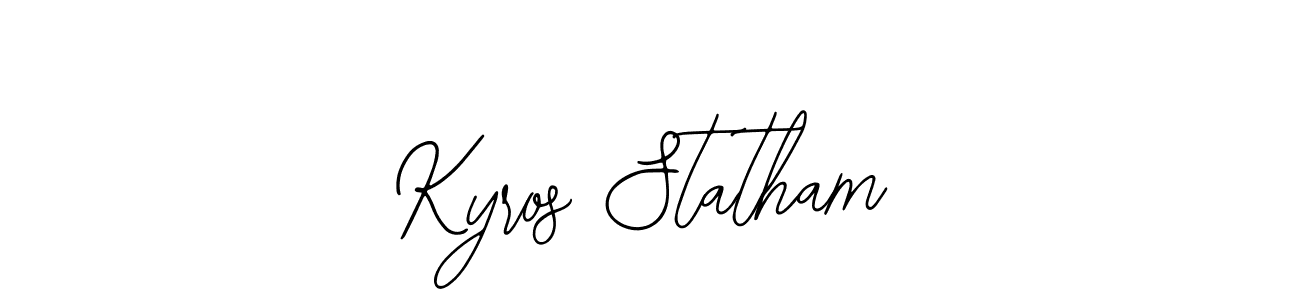 if you are searching for the best signature style for your name Kyros Statham. so please give up your signature search. here we have designed multiple signature styles  using Bearetta-2O07w. Kyros Statham signature style 12 images and pictures png