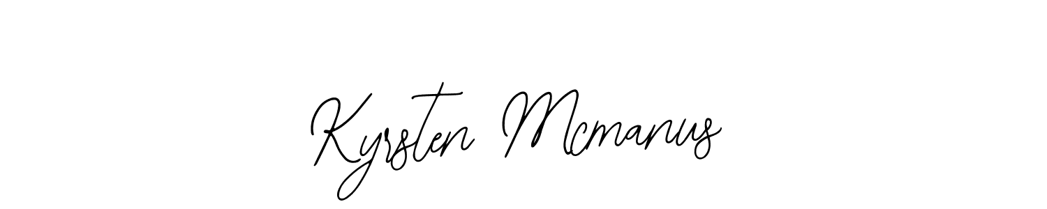 How to make Kyrsten Mcmanus name signature. Use Bearetta-2O07w style for creating short signs online. This is the latest handwritten sign. Kyrsten Mcmanus signature style 12 images and pictures png