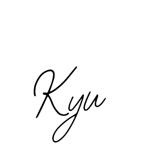 Create a beautiful signature design for name Kyu. With this signature (Bearetta-2O07w) fonts, you can make a handwritten signature for free. Kyu signature style 12 images and pictures png