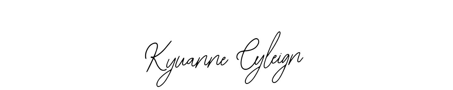 It looks lik you need a new signature style for name Kyuanne Cyleign. Design unique handwritten (Bearetta-2O07w) signature with our free signature maker in just a few clicks. Kyuanne Cyleign signature style 12 images and pictures png