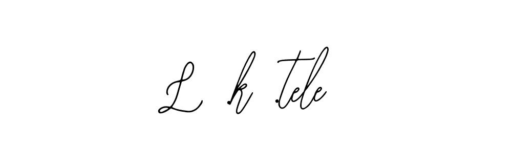 Make a beautiful signature design for name L .k .tele. With this signature (Bearetta-2O07w) style, you can create a handwritten signature for free. L .k .tele signature style 12 images and pictures png