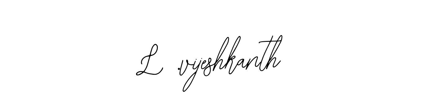 How to Draw L .vijeshkanth signature style? Bearetta-2O07w is a latest design signature styles for name L .vijeshkanth. L .vijeshkanth signature style 12 images and pictures png