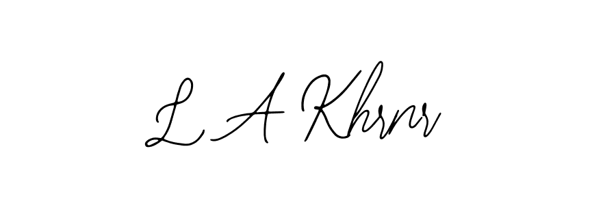 Create a beautiful signature design for name L A Khrnr. With this signature (Bearetta-2O07w) fonts, you can make a handwritten signature for free. L A Khrnr signature style 12 images and pictures png