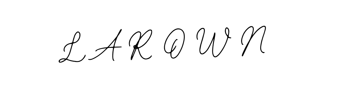 Make a beautiful signature design for name L A R O W N. With this signature (Bearetta-2O07w) style, you can create a handwritten signature for free. L A R O W N signature style 12 images and pictures png