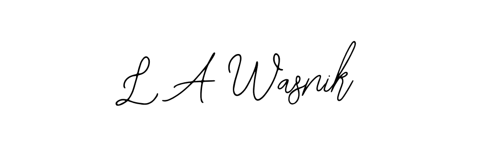 Also You can easily find your signature by using the search form. We will create L A Wasnik name handwritten signature images for you free of cost using Bearetta-2O07w sign style. L A Wasnik signature style 12 images and pictures png