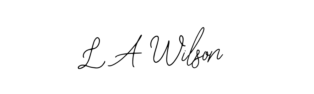 The best way (Bearetta-2O07w) to make a short signature is to pick only two or three words in your name. The name L A Wilson include a total of six letters. For converting this name. L A Wilson signature style 12 images and pictures png