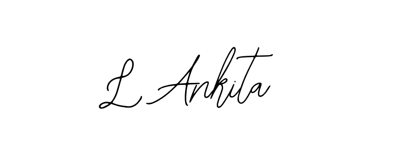 if you are searching for the best signature style for your name L Ankita. so please give up your signature search. here we have designed multiple signature styles  using Bearetta-2O07w. L Ankita signature style 12 images and pictures png