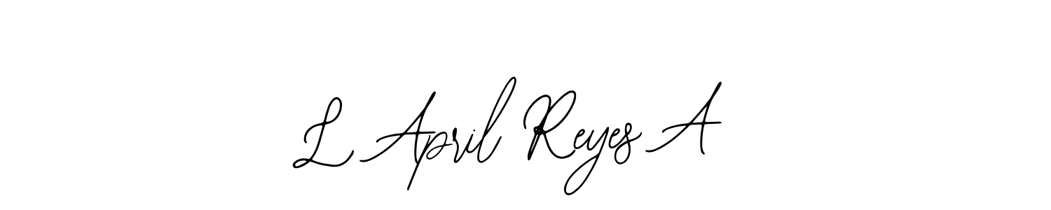 How to Draw L April Reyes A signature style? Bearetta-2O07w is a latest design signature styles for name L April Reyes A. L April Reyes A signature style 12 images and pictures png