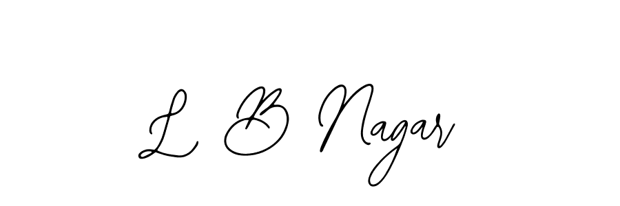 Design your own signature with our free online signature maker. With this signature software, you can create a handwritten (Bearetta-2O07w) signature for name L B Nagar. L B Nagar signature style 12 images and pictures png