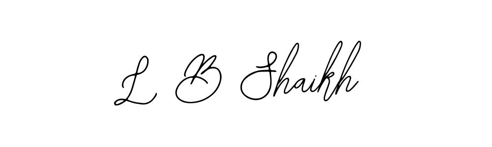The best way (Bearetta-2O07w) to make a short signature is to pick only two or three words in your name. The name L B Shaikh include a total of six letters. For converting this name. L B Shaikh signature style 12 images and pictures png