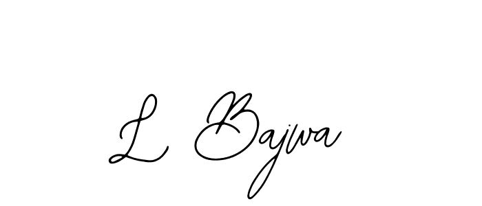 Use a signature maker to create a handwritten signature online. With this signature software, you can design (Bearetta-2O07w) your own signature for name L Bajwa. L Bajwa signature style 12 images and pictures png