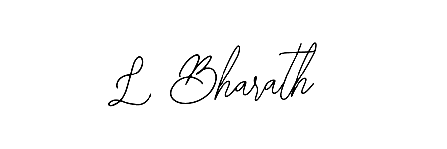 L Bharath stylish signature style. Best Handwritten Sign (Bearetta-2O07w) for my name. Handwritten Signature Collection Ideas for my name L Bharath. L Bharath signature style 12 images and pictures png