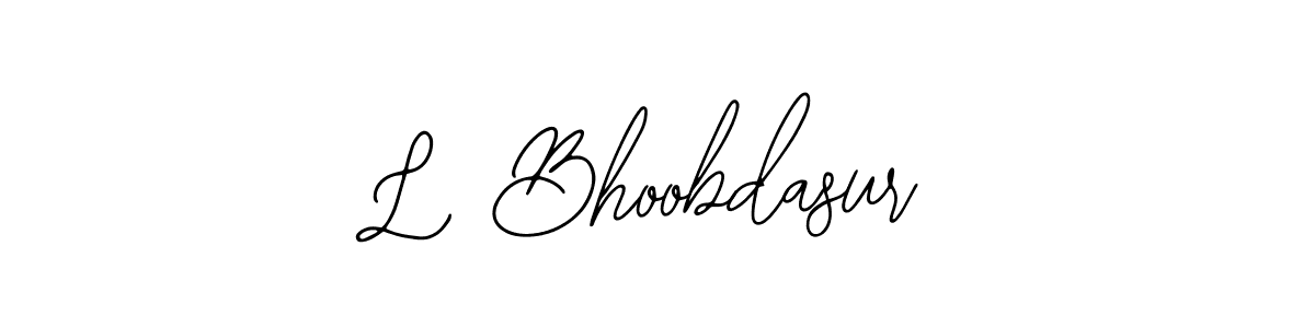 Also You can easily find your signature by using the search form. We will create L Bhoobdasur name handwritten signature images for you free of cost using Bearetta-2O07w sign style. L Bhoobdasur signature style 12 images and pictures png