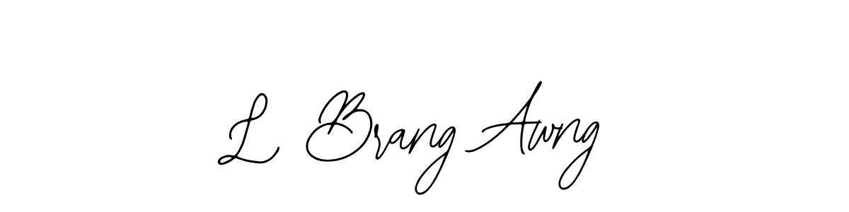 Use a signature maker to create a handwritten signature online. With this signature software, you can design (Bearetta-2O07w) your own signature for name L Brang Awng. L Brang Awng signature style 12 images and pictures png