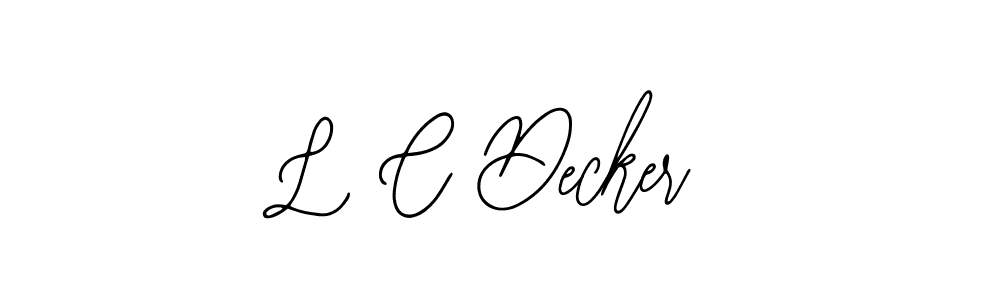 if you are searching for the best signature style for your name L C Decker. so please give up your signature search. here we have designed multiple signature styles  using Bearetta-2O07w. L C Decker signature style 12 images and pictures png