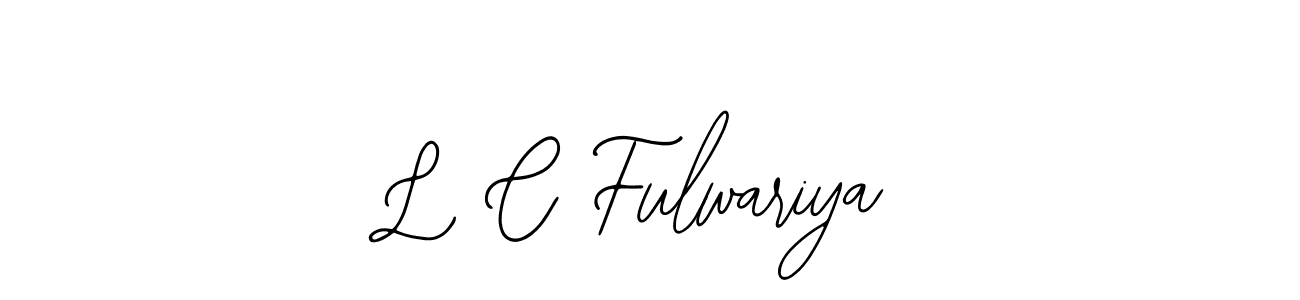 The best way (Bearetta-2O07w) to make a short signature is to pick only two or three words in your name. The name L C Fulwariya include a total of six letters. For converting this name. L C Fulwariya signature style 12 images and pictures png