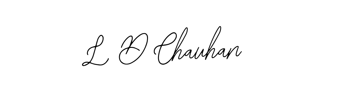 How to make L D Chauhan name signature. Use Bearetta-2O07w style for creating short signs online. This is the latest handwritten sign. L D Chauhan signature style 12 images and pictures png