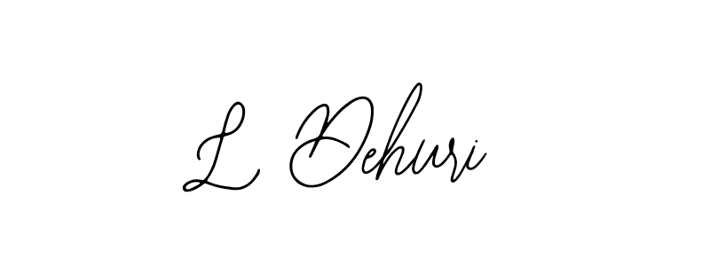 The best way (Bearetta-2O07w) to make a short signature is to pick only two or three words in your name. The name L Dehuri include a total of six letters. For converting this name. L Dehuri signature style 12 images and pictures png