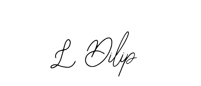 You should practise on your own different ways (Bearetta-2O07w) to write your name (L Dilip) in signature. don't let someone else do it for you. L Dilip signature style 12 images and pictures png