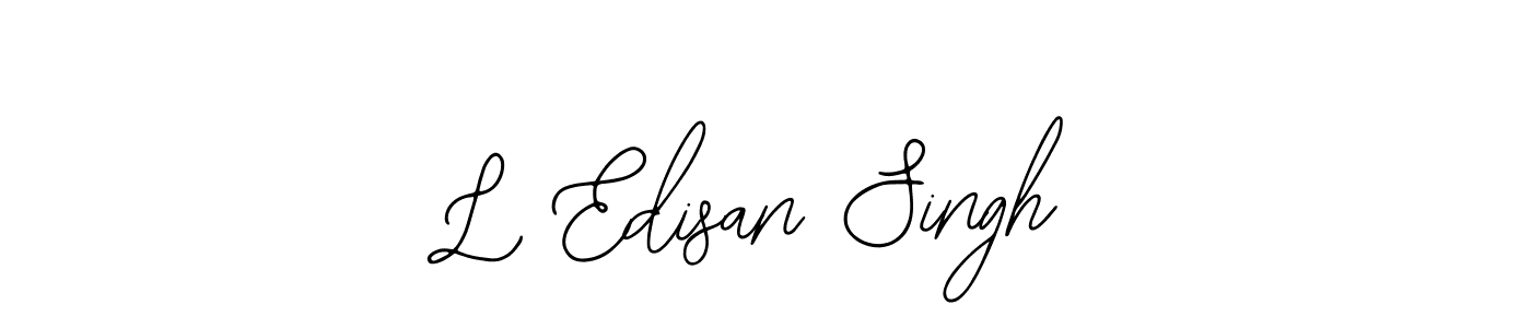 if you are searching for the best signature style for your name L Edisan Singh. so please give up your signature search. here we have designed multiple signature styles  using Bearetta-2O07w. L Edisan Singh signature style 12 images and pictures png