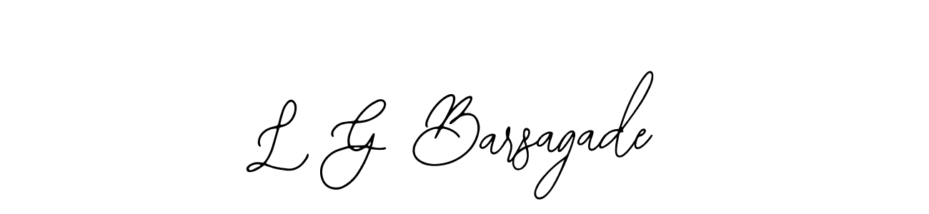 Also You can easily find your signature by using the search form. We will create L G Barsagade name handwritten signature images for you free of cost using Bearetta-2O07w sign style. L G Barsagade signature style 12 images and pictures png