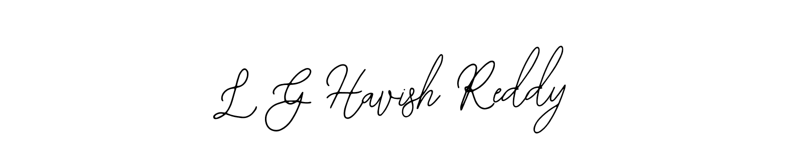 Make a beautiful signature design for name L G Havish Reddy. Use this online signature maker to create a handwritten signature for free. L G Havish Reddy signature style 12 images and pictures png