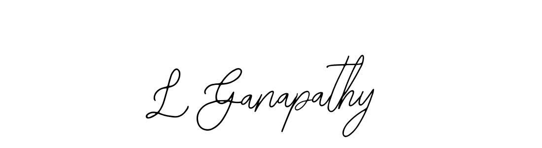 Use a signature maker to create a handwritten signature online. With this signature software, you can design (Bearetta-2O07w) your own signature for name L Ganapathy. L Ganapathy signature style 12 images and pictures png