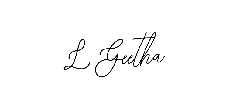 Use a signature maker to create a handwritten signature online. With this signature software, you can design (Bearetta-2O07w) your own signature for name L Geetha. L Geetha signature style 12 images and pictures png