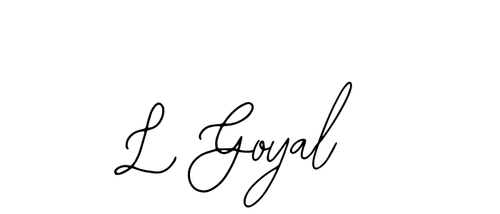 You can use this online signature creator to create a handwritten signature for the name L Goyal. This is the best online autograph maker. L Goyal signature style 12 images and pictures png